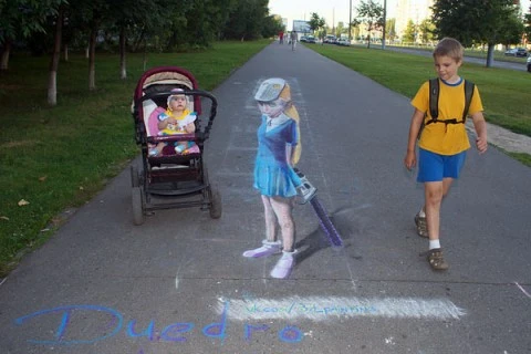 В Витебске появились 3D-граффити